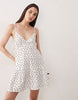 Aray semi-sheer mini beach dress in polka dot