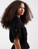 Vero Moda mini shirt dress with pockets in black