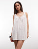 COLLUSION check swing beach dress in white