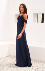 Bella Maxi Dress ~ Midnight Navy Luxe Satin