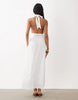 Gina Tricot halterneck maxi dress in white