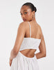 Vero Moda Tall cami midi dress in white striped print