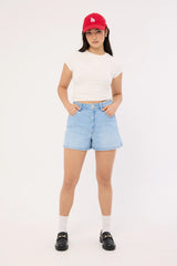 Wrangler Hi Bells Short Groove Blue