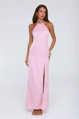 Pearl District Satin Maxi Dress Pink