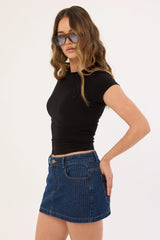 Thrills Carmen Skirt Rib Rinsed Ink
