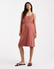 Mamalicious Maternity 2 function nursing button up mini sundress in burgundy