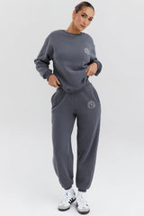 slate fleece back jogging trousers