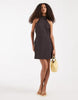 Vero Moda halter neck polka dot mini dress in brown and yellow polka dot print