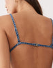 denim halter neck midaxi dress with back detail in mid blue