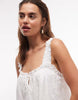 Kiss The Sky eyelet babydoll dress with frilly straps in white
