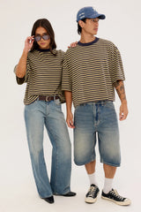 Lioness Bloom Short Sleeve Beige Stripe