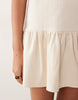 drop waist mini dress in beige