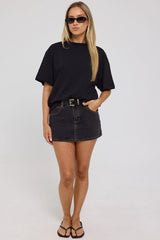 Abrand 99 Low Skirt Cara Cara Contrast Stitch