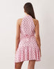 Gina Tricot sheer wrap mini dress in pink polka dot