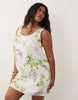 Curve shift mini dress with bow back detail in multi floral print