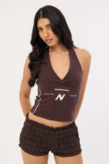 Neovision Modulate Halter Top Brown