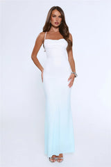 Glow From Moons Maxi Dress Blue