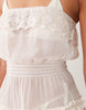Miss Selfridge lace shirred strapless beach mini dress in cream