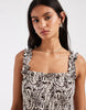 ONLY smock midaxi dress in brown paisley print