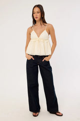 Perfect Stranger Amie Frill Cami Top Off White