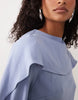 maxi dress with cape scarf detail in light blue