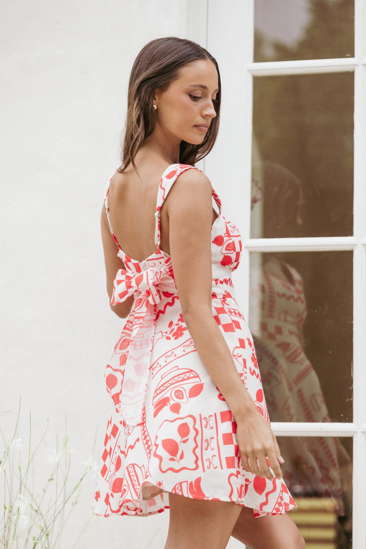 Sloan Mini Dress - Red Print