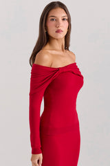 holly red cashmere blend sweater