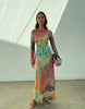 Never Fully Dressed Petite Aria mesh midaxi dress in pastel print
