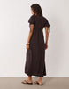 Miss Selfridge Petite button up midaxi day dress in polka dots