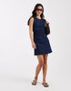 JJXX ruched denim mini dress in dark blue wash