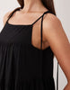 Gina Tricot flowy strap detail mini dress in black