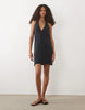Mango Teen knit halterneck mini dress in charcoal