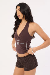 Neovision Modulate Halter Top Brown