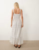 Miss Selfridge polka dot seersucker shirred detail maxi dress