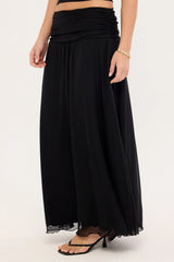 Luck & Trouble Miles Mesh Maxi Skirt Black