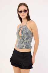 Neovision Gaia Sequin Cami Top Camo