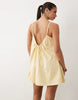 low scoop back mini cami dress buttermilk yellow