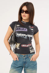 Neovision Fury Baby Tee Washed Black