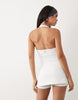 4505 active halterneck tennis dress with under shorts in white