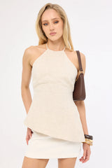 Perfect Stranger Reese Halter Top Oat