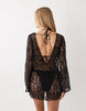 Molly lace mini beach sundress in black