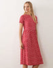 Wednesdays Girl smudged dots midi dress in pink
