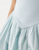 corset waist mini dress in pastel blue
