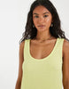 PIECES reversible textured jersey maxi dress in celery green