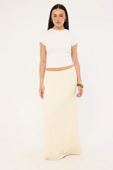 Perfect Stranger Noah Frill Maxi Skirt Butter