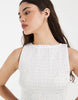 & Other Stories smocked pure cotton mini dress in white
