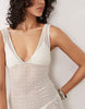 Free Society crochet mini beach dress with low back in ivory