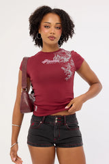 Neovision Nami Baby Tee Burgundy
