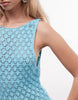 Reclaimed Vintage crochet mini dress in teal