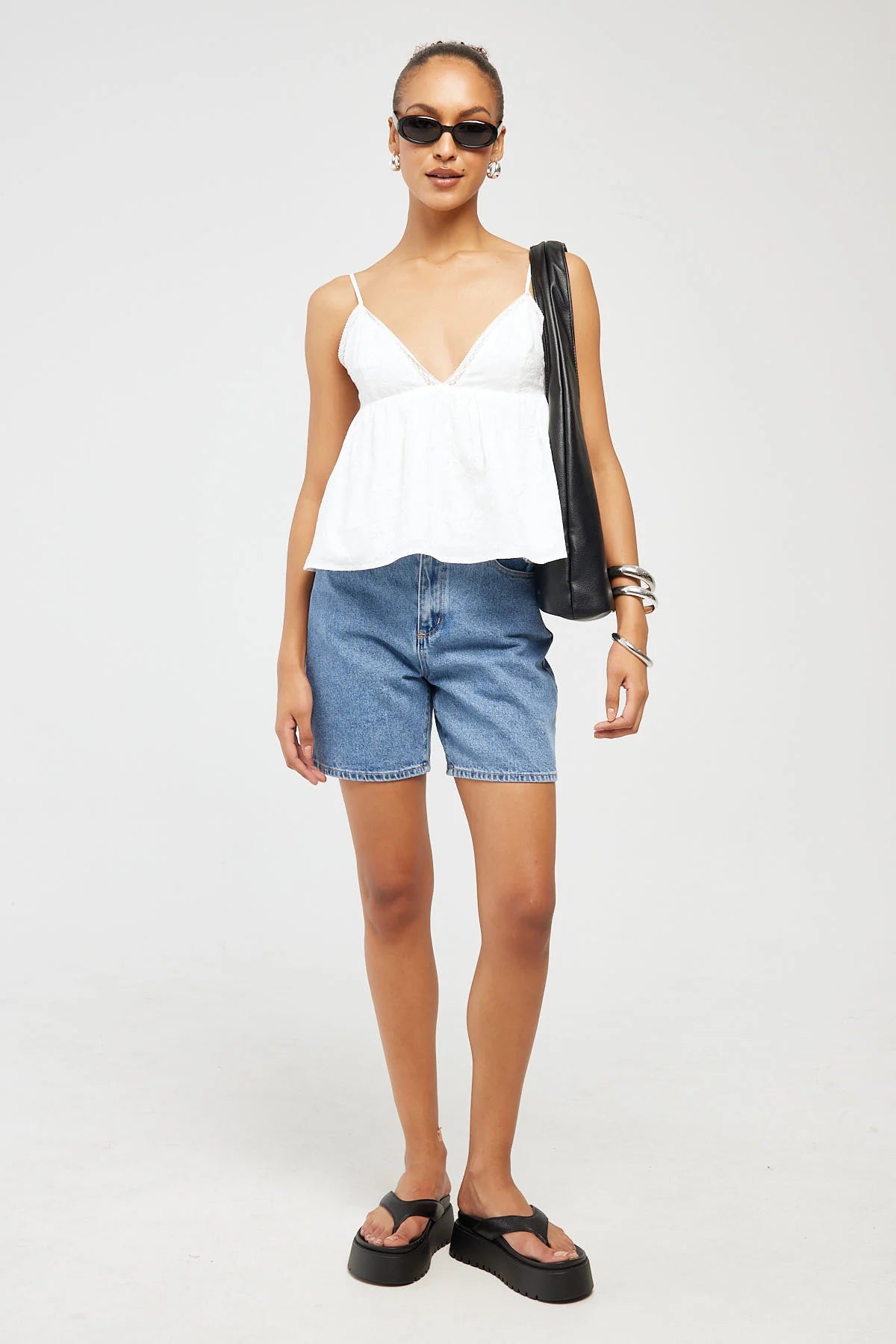 Luck & Trouble Eloise Broderie Top White